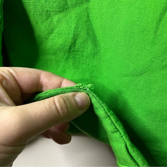 H&M Linen Blend Neon Kelly Green Blazer Jacket - Picture 10 of 10